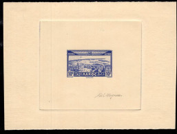 MOROCCO(1933) Casablanca. Die Proof In Dark Blue Signed By The Engraver MIGNON. Scott No C19, Yvert No PA39. - Other & Unclassified