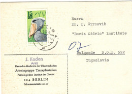 Germany - DDR  1970 Letter - 1970 Berlin Zoo,birds - Brieven En Documenten