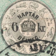 Hungary Austria Kuk 1868 HOROSCOPE ASTROLOGY Revenue Tax Kalender Stempel Stempelmarke Naptar Calendar - 6 Kr - Fiscales