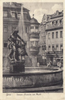 CARTOLINA  GERA THURINGEN GERMANIA SIMSON-BRUNNEN AM MACKT FORMATO PICCOLO VIAGGIATA 1939  Y8 - Gera