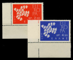 GRIECHENLAND 1961 Nr 775-776 Postfrisch ECKE-ULI X92E212 - Neufs