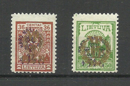 LITHUANIA Litauen 1926 Michel 264 - 265 * - Lithuania