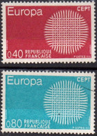 France 1970 Y&T 1637-1638 Neufs- Europa. Gomme OK - Unused Stamps