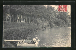 CPA Bonneuil, Mann Am Ufer Der Marne Schlafend  - Bonneuil Sur Marne