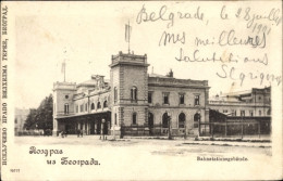 CPA Beograd Belgrad Serbien, Bahnstationsgebäude - Serbien