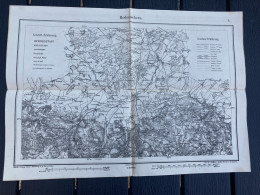 Carte état Major RODEMACHERN RODEMACK 1885 44x31cm TIERCELET VOLMERANGE-LES-MINES ZOUFFTGEN ENTRANGE ESCHERANGE OEUTRANG - Landkarten