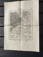 Carte état Major HAGENTHAL 1885 44x31cm HAGENTHAL LE BAS HAGENTHAL-LE-HAUT NEUWILLER WENTZWILLER LEYMEN LIEBENSWILLER FO - Carte Geographique