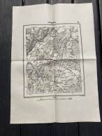 Carte état Major AUENHEIM 1885 44x31cm N/AROUNTZENHEIM FORT LOUIS NEUHAUSEL ROSCHWOOG // COMMUNES ALLEMANDES DE LA REGIO - Landkarten