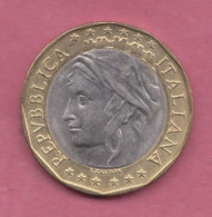 Italia, 1997- 1000 Lire - Bimetallic Copper-nickel Center In Bronzital Ring- Obverse Allegory Of Italian Repubblic. - 1 000 Lire