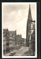 AK Münster I. W., Blick Auf Lambertikirche Und Bogenhäuser  - Muenster