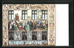 AK Augsburg, Freske Am Fürstlichen Fuggerhaus  - Augsburg