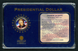 USA 2008 Presidential Dollar "Andrew Jackson" In Hartbox, Zertifikat (M4365 - Sonstige & Ohne Zuordnung