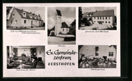 AK Gersthofen, Evangelisches Gemeindezentrum (Gemeinde- Und Pfarrhaus, Kindergarten, Clubraum) Und Kirche  - Gersthofen