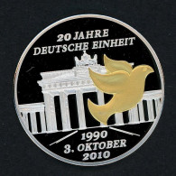 Bund 2010 20 Jahre Deutsche Einheit CuNi Teilvergoldet PP (M1517 - Autres & Non Classés