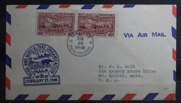 Philippinen 486 Gestempelt Als Paar Auf FDC Luftpost #TL686 - Philippinen