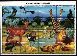 Tansania 2168-2183 Postfrisch Kleinbogen / Wildtiere #KC590 - Tanzania (1964-...)