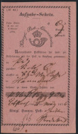 Altdeutschland Hannover Aufgabeschein Hs Ebstorf Königl Post Administration 1856 - Hanovre