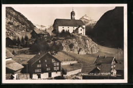 AK Wassen, Teilansicht Mit Kirche Und Windgelle  - Wassen