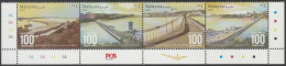 Malaysia 2024-6 100th Anniversary Of Johor Causeway MNH (plate, Color, Logo) Bridge Train Railway Joint Issue - Malaysia (1964-...)