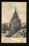 AK Berlin, Heilige Kreuzkirche Und Phonograph Mit Strassenbahn  - Kreuzberg
