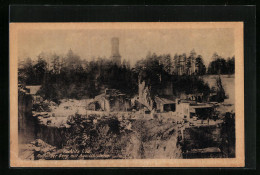 AK Rochlitz /Sa., Rochlitzer Berg Mit Steinbruch Und Aussichtsturm  - Mines