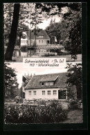 AK Schmiedefeld I. Th. Wald, Das HO Waldkaffee, Teich An Der Terrasse  - Schmiedefeld