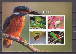 Cabo Verde 2016 BIRDS 4v MINIATURE SHEET MNH As Per Scan - Piciformes (pájaros Carpinteros)