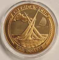 AMERICAN SAMOA - 1 DOLLAR 1988 Proof, KM# 1.2, America's Cup (#5175) - Samoa Américaine