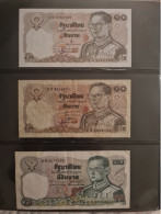 Billets Thaïlande..lot De 3 Billets// 1o Baht , 10 Baht, Et 20 Baht..voir Scan..vendu En L'état - Thaïlande
