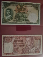 Billets Thaïlande..lot De 2 Billets. 20 Baht..bon Etat Et 100 Baht. Moyen Etat - Tailandia