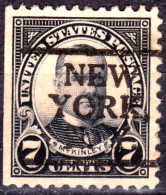 USA Precancels New York 1923 Sc559 7c McKinley P.11 NEW / YORK, / N.Y. Big, Error - Prematasellado