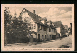 AK Schömberg /Schwarzw., Hauptstrasse Mit Gasthaus Zum Lamm  - Schömberg