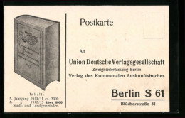 AK Berlin-Kreuzberg, Union Deutsche Verlagsgesellschaft, Blücherstr. 31  - Kreuzberg