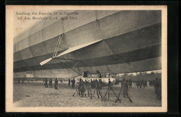 AK Landung Des Zeppelin IV In Luneville Auf Dem Marsfelde 1913  - Zeppeline