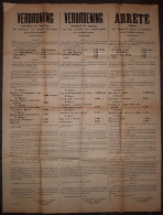 Arrêté De L'occupant Allemand Réglant Les Ventes De Viandes De Porcs De Boucherie - Bruxelles 19 Décembre 1915 - Triling - 1914-18