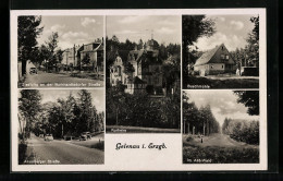 AK Gelenau I. Erzgb., Kurheim, Buschmühle, Annaberger Strasse, Siedlung An Der Burkhardtsdorfer Strasse  - Gelenau