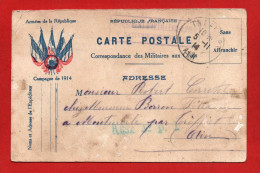 (RECTO / VERSO) CARTE CORRESPONDANCE DES MILITAIRES AUX CIVILS LE 05/11/1914 - REGIMENT ARTILLERIE - LEGERE USURE - CPA - Lettres & Documents