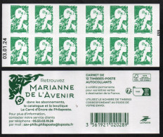 CARNET 12TP BALEZ - L'AVENIR - TVP LV - RETROUVEZ MARIANNE DE L'AVENIR - Daté Du 03 01 24 - NEUF - NON PLIE - Moderni : 1959-…