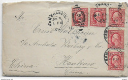 USA Cover With Letter Content To Hangkow Via Shanghai, 1910 - Otros & Sin Clasificación