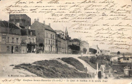 78 - Conflans Saint Honorine - Le Quai Du Gaillon Et La Vieille Tour (1904 Bourdier) - Conflans Saint Honorine