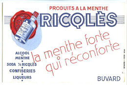 Buvard  21 X 13.6 Produits à La Menthe RICQLES - Lebensmittel