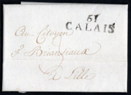 France Lettre De Calais Vers Lille Le 2 Ventose An 9 (21 Février 1801) - 1801-1848: Precursors XIX