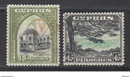 CYPRUS 1934 - Landscapes And Buildings 2 Key Values! - Gebraucht