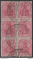 DEUTSCHES REICH 1922 - Michel Nr. 197 Sechserblock Mit Sonderstempel Postwertzeichenausstellung 1922 - Gebraucht