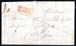 France Lettre De Chagny Vers Lyon Le 26 Décembre 1844 (port Payé) - 1801-1848: Precursors XIX