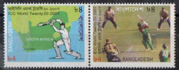 Bangladesh - 2007 -  Cricket - ICC World Twenty 20   - Setenant Set - MNH. ( OL 18/06/2023 ) - Bangladesch