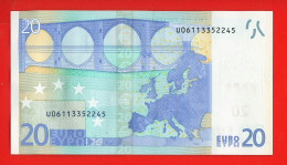 48 - BILLET 20 EUROS 2002 NEUF Signature WIM DUISEMBERG  N° U06113352245 - Imp L004F1 - 20 Euro