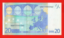 49 - BILLET 20 EUROS 2002 NEUF Signature WIM DUISEMBERG  N° U06113352362 - Imp L004F1 - 20 Euro