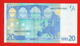 50 - BILLET 20 EUROS 2002 NEUF Signature WIM DUISEMBERG  N° U06113351921 - Imp L004F1 - 20 Euro