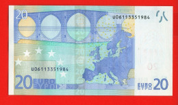 51 - BILLET 20 EUROS 2002 NEUF Signature WIM DUISEMBERG  N° U06113351903 - Imp L004F1 - 20 Euro